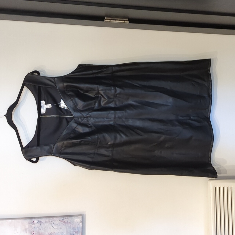 Fake leather dress
